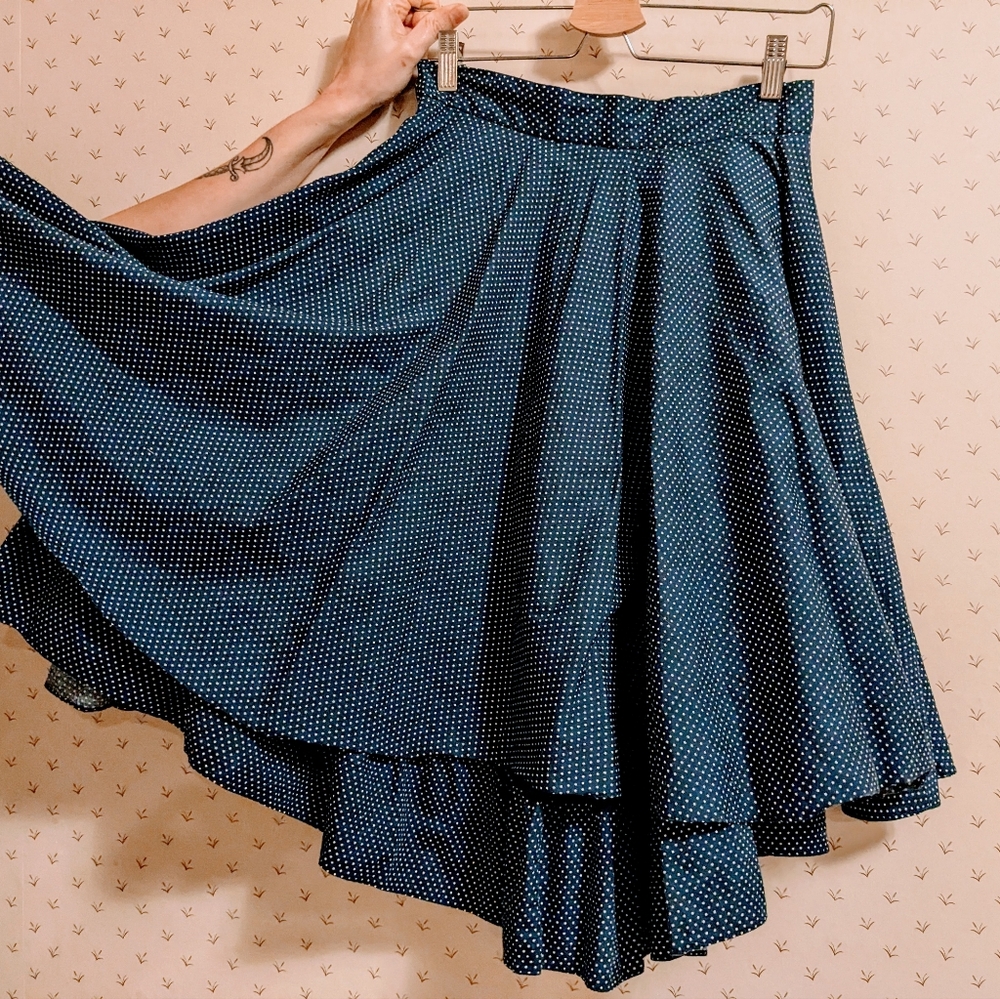 Retro Double Layer Circle Skirt